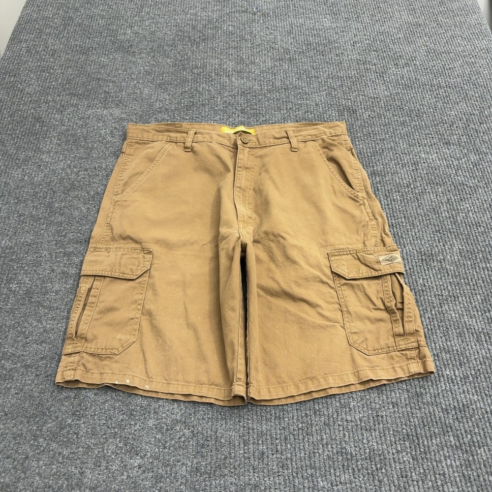 Lee Dungarees Cargo Shorts Mens 36 Tan Cotton Utility Workwear Gorpcore Casual